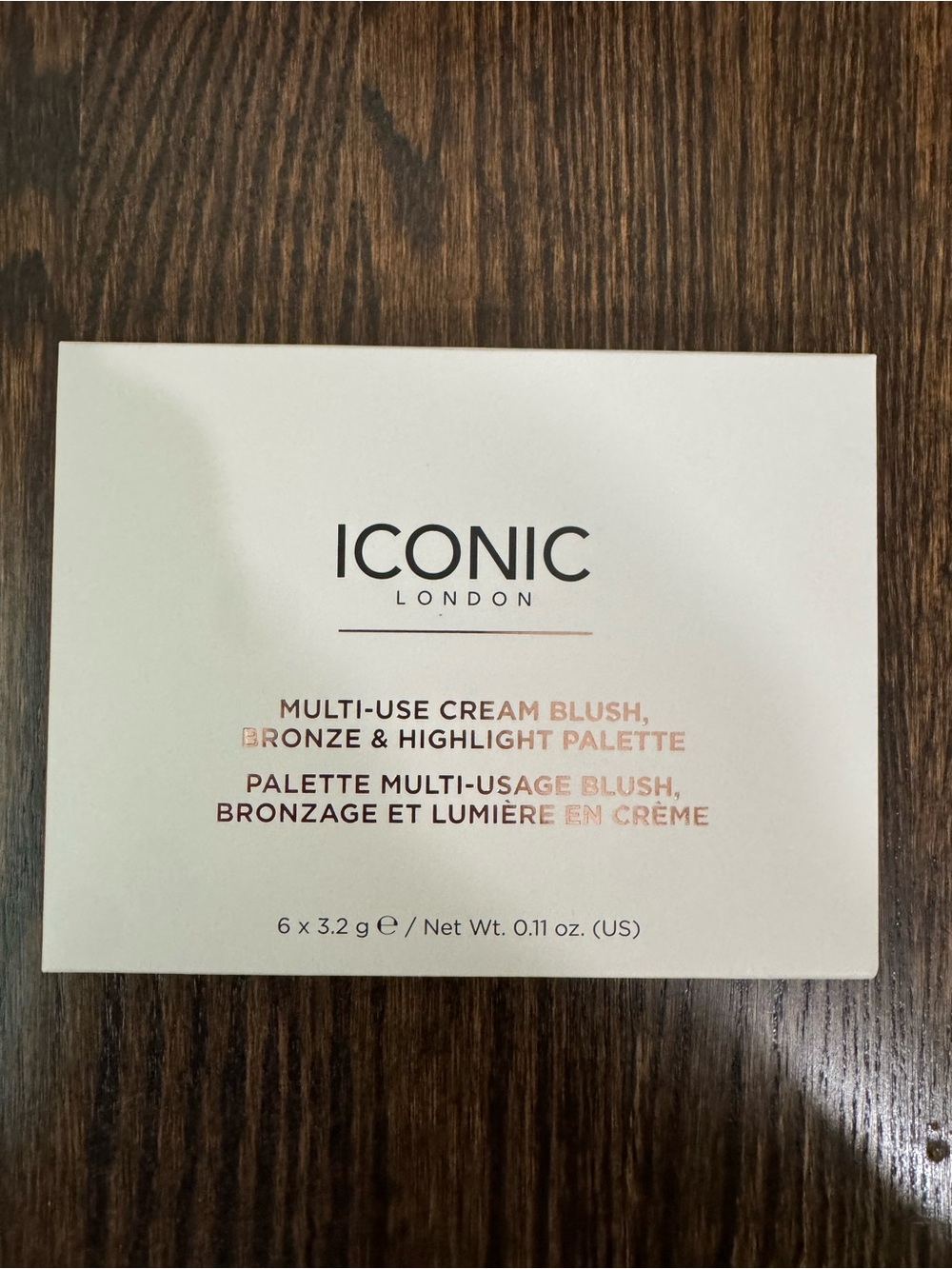 ICONIC London Multi-Use Cream Blush, Bronze & Highlight Palette - White